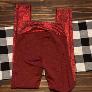 Kari Traa xs red print Leggings full length